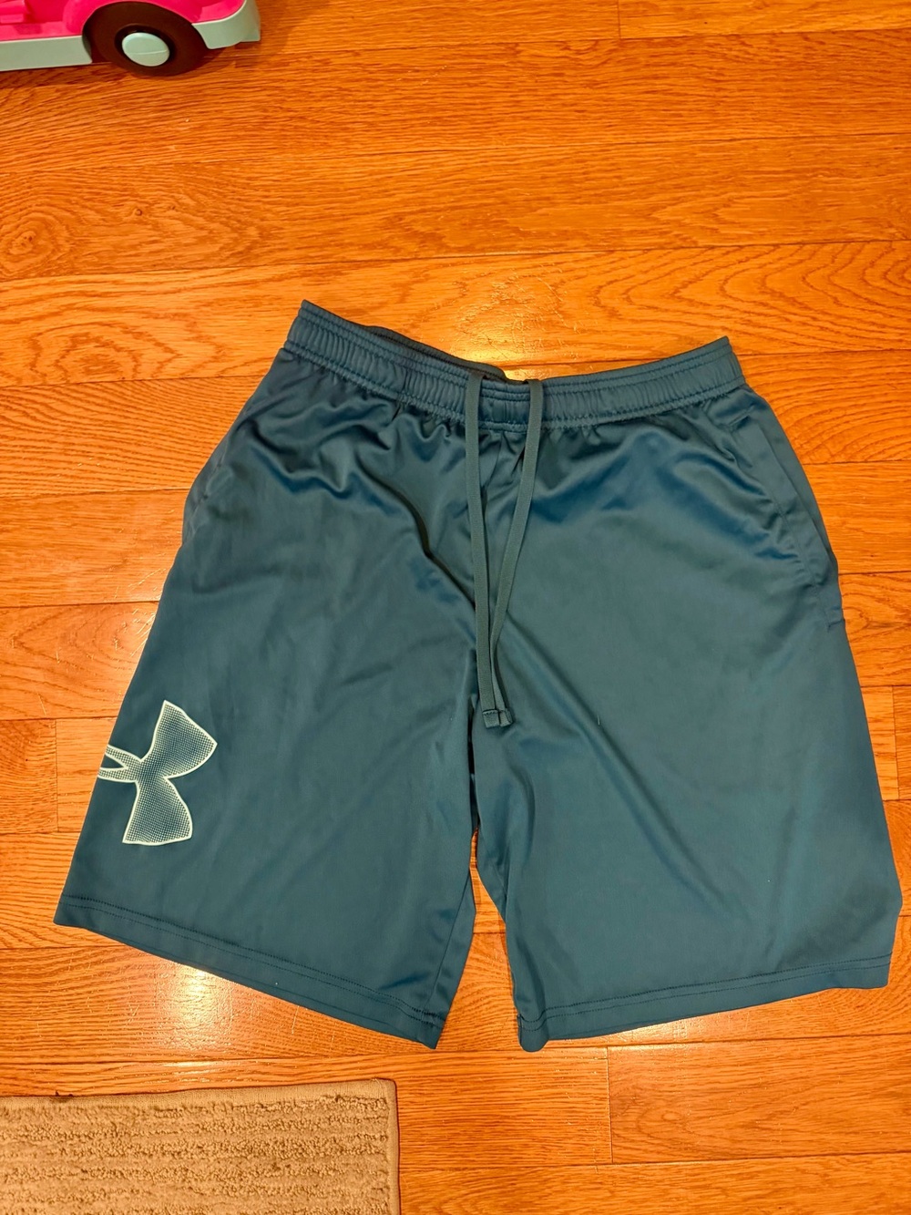 Under Armour Dark Teal Men's Athletic Shorts with Logo